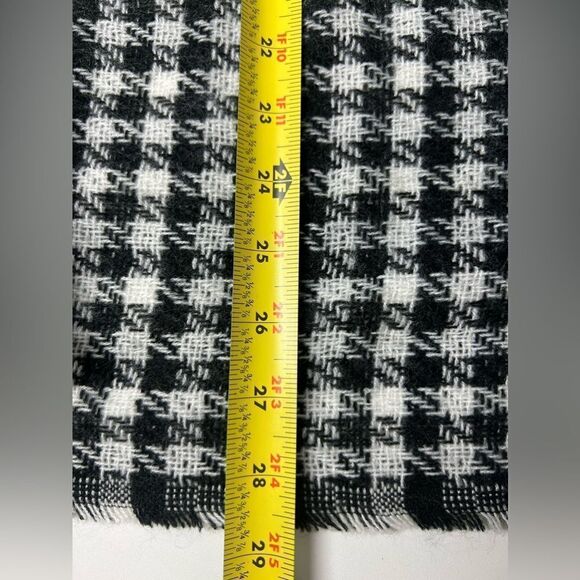 Styline BLACK WHITE REVERSIBLE PLAID VEST KIMONO One size - Picture 11 of 16